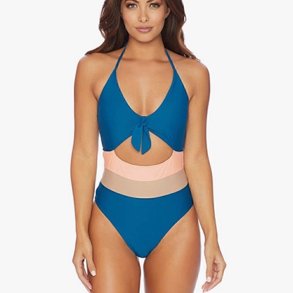 NEW Ella Moss Striped One Piece Swimsuit